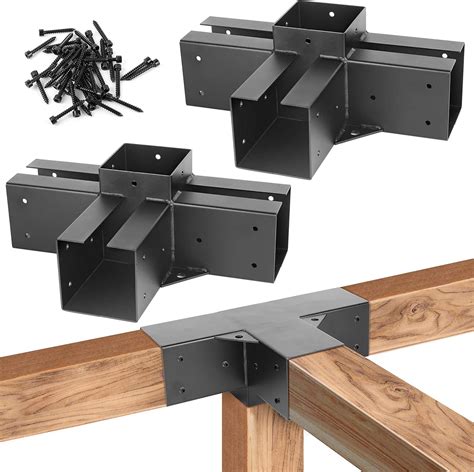 4x4 3 way metal brackets|4x4 post pergola brackets.